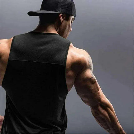 Men's Elite Performance Sleeveless Gym Tank - Premium Cotton Bodybuilding Wear - Très Elite