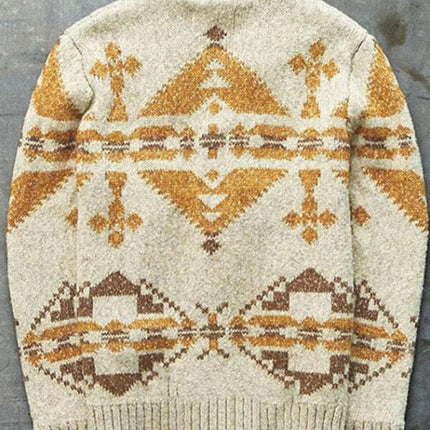 Men's Ethnic Pattern Knit Cardigan - Très Elite