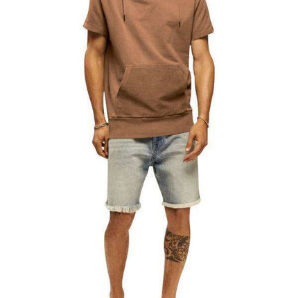 Men's Fashionable Lightweight Short Sleeve Hooded Sweatshirt for Spring and Summer - Très Elite