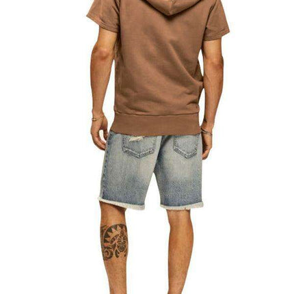 Men's Fashionable Lightweight Short Sleeve Hooded Sweatshirt for Spring and Summer - Très Elite