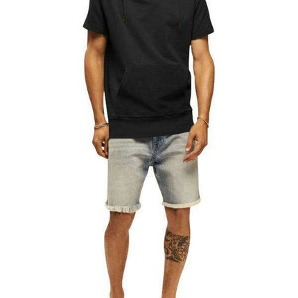 Men's Fashionable Lightweight Short Sleeve Hooded Sweatshirt for Spring and Summer - Très Elite