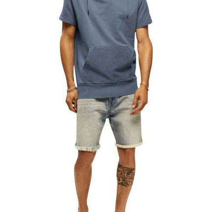 Men's Fashionable Lightweight Short Sleeve Hooded Sweatshirt for Spring and Summer - Très Elite