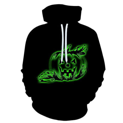 Men's Halloween Pumpkin Print Hoodie - Très Elite