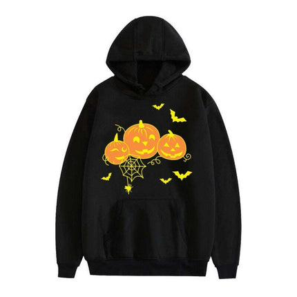 Men's Halloween Pumpkin Print Hoodie - Très Elite