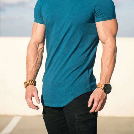 Men's High-Quality Cotton Short Sleeve Workout T-Shirt for Summer Fitness and Gym Activities - Très Elite