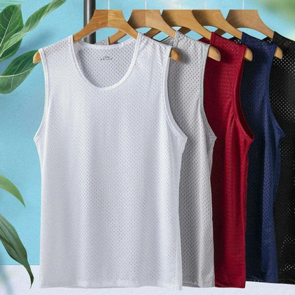 Men's Ice Silk Quick-Dry Muscle Tank Top - Breathable Sleeveless Fitness Undershirt for Bodybuilding and Casual Sports - Très Elite