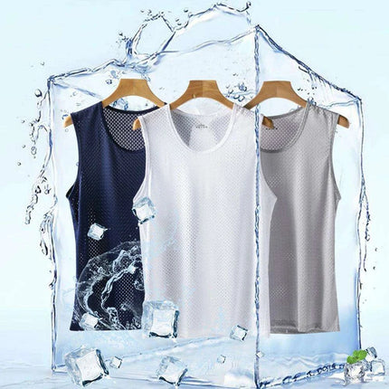 Men's Ice Silk Quick-Dry Muscle Tank Top - Breathable Sleeveless Fitness Undershirt for Bodybuilding and Casual Sports - Très Elite