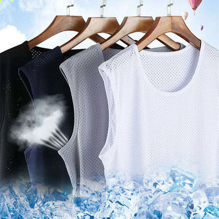 Men's Ice Silk Quick-Dry Muscle Tank Top - Breathable Sleeveless Fitness Undershirt for Bodybuilding and Casual Sports - Très Elite