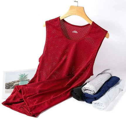 Men's Ice Silk Quick-Dry Muscle Tank Top - Breathable Sleeveless Fitness Undershirt for Bodybuilding and Casual Sports - Très Elite