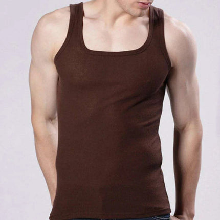 Men's Large Cotton Sleeveless Gym Tank Tops - Bodybuilding Muscle Vests for Fitness - Très Elite