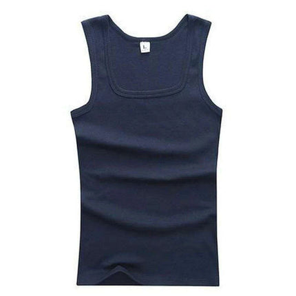 Men's Large Cotton Sleeveless Gym Tank Tops - Bodybuilding Muscle Vests for Fitness - Très Elite