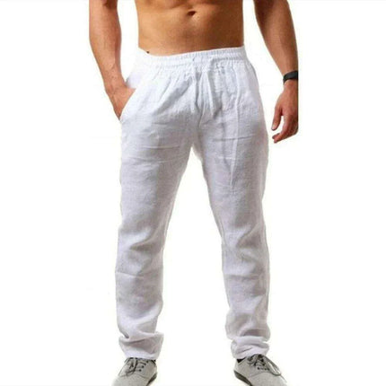 Men's Lightweight Linen Joggers - Ultimate Summer Activewear for Fitness Aficionados - Très Elite
