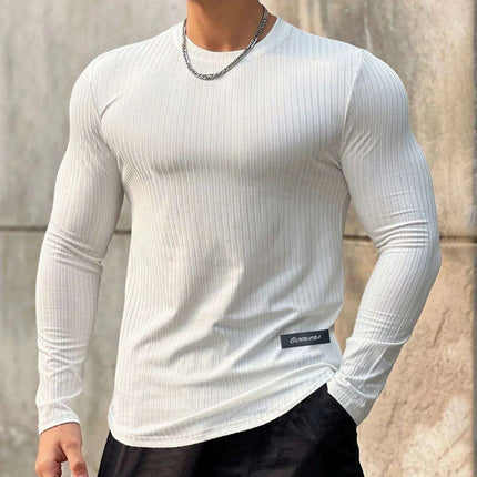 Men's Lightweight Slim Fit Long Sleeve Muscle T-Shirts for Gym Workouts and Bodybuilding - Très Elite