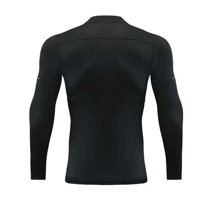 Men's Long Sleeve Compression Workout Tee for Gym Training and Muscle Building - Très Elite