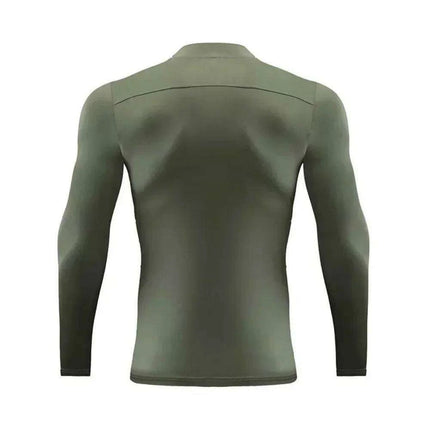 Men's Long Sleeve Compression Workout Tee for Gym Training and Muscle Building - Très Elite
