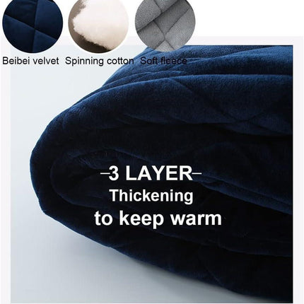 Men's Luxury Terry Plaid Winter Robe - Botanica Collection..