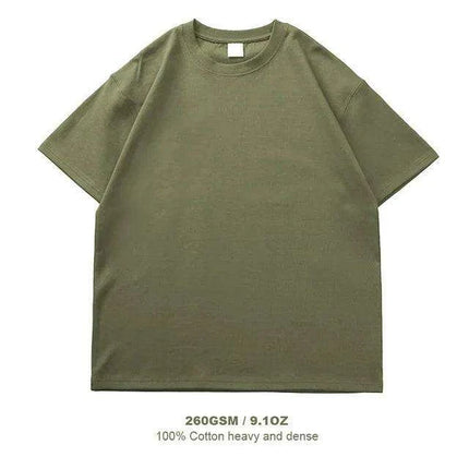 Men's Oversized Heavyweight Cotton Summer T-Shirt - Short Sleeve O-Neck for Ultimate Comfort - Très Elite