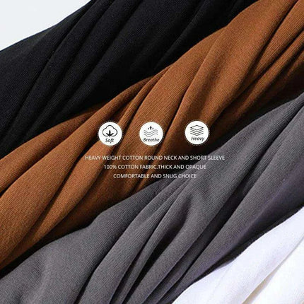Men's Oversized Heavyweight Cotton Summer T-Shirt - Short Sleeve O-Neck for Ultimate Comfort - Très Elite
