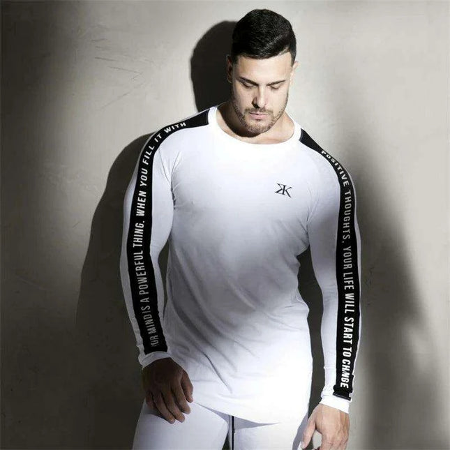 Men's Performance Long Sleeve Athletic T-Shirt - Ideal for Running and Training