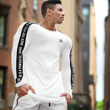Men's Performance Long Sleeve Athletic T-Shirt - Ideal for Running and Training - Très Elite