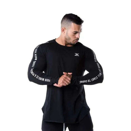 Men's Performance Long Sleeve Athletic T-Shirt - Ideal for Running and Training - Très Elite