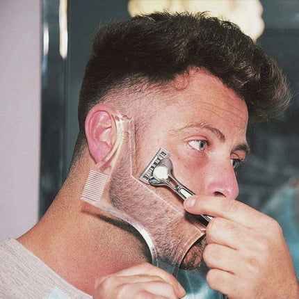 Men's Premium Beard Grooming Comb & Shaping Template Tool - Lightweight, Versatile, and Essential for Perfect Beard Styles - Très Elite