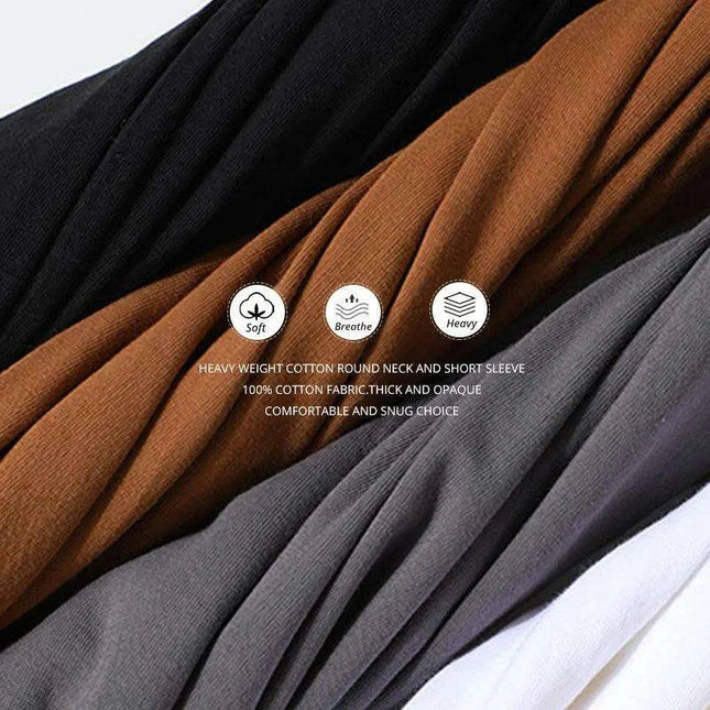 Men's Premium Heavyweight Cotton Oversized Summer T-Shirt - Short Sleeve O-Neck