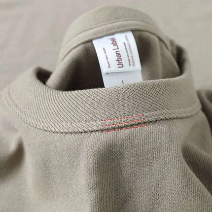 Men's Premium Khaki Cotton T-Shirt with Soft Brushed Neck - Très Elite