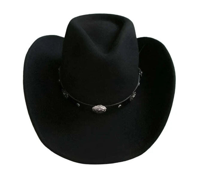 Men's Premium Waterproof Wool Cowboy Hat - Classic Wide Brim Equestrian Cap