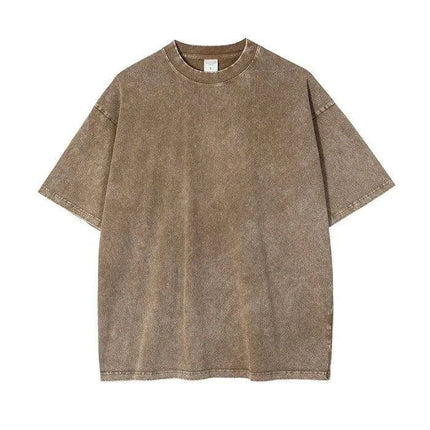 Men's Retro Loose Fit Heavy Cotton Casual T-Shirts - Short Sleeve Vintage Tees for Every Occasion - Très Elite