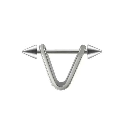 Men's Silver/Black Stainless Steel Spike Hoop Earring - Edgy Cartilage Jewelry for Tragus, Helix, and Daith Piercings - Très Elite