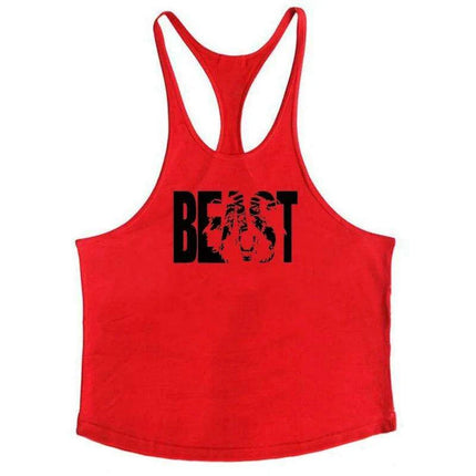 Men's Sleeveless Cotton Tank Top for Bodybuilding and Fitness - Muscle Stringer Vest - Très Elite