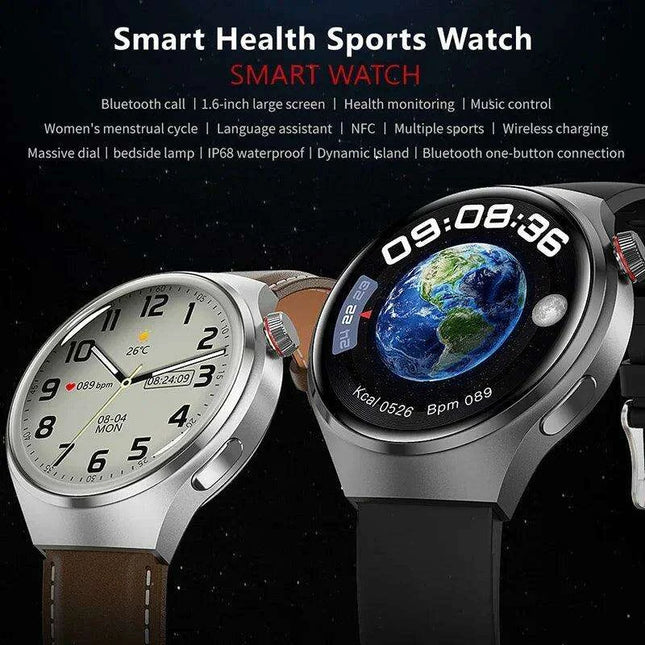 Men's Smart Watch with High-Resolution AMOLED Display and Advanced Health Tracking Features