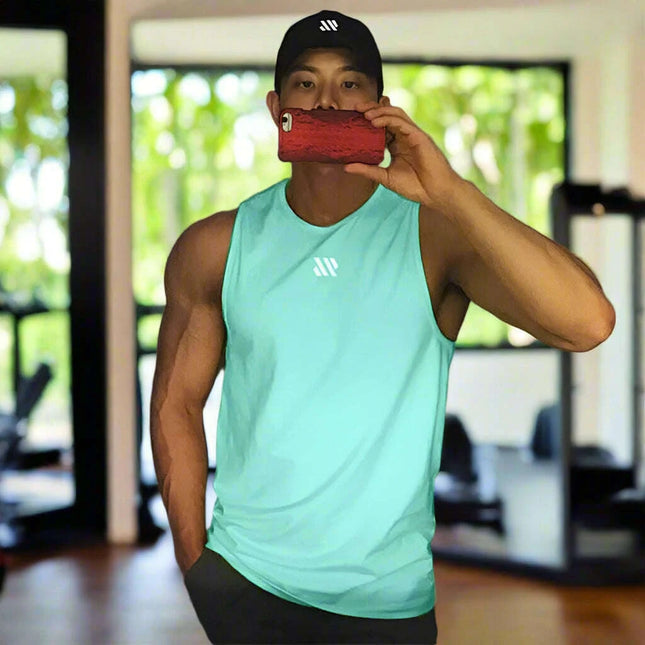 Men's Summer Tactical Mesh Sleeveless Training Vest - Breathable Gym Sports T-shirt for Running and Muscle Workouts