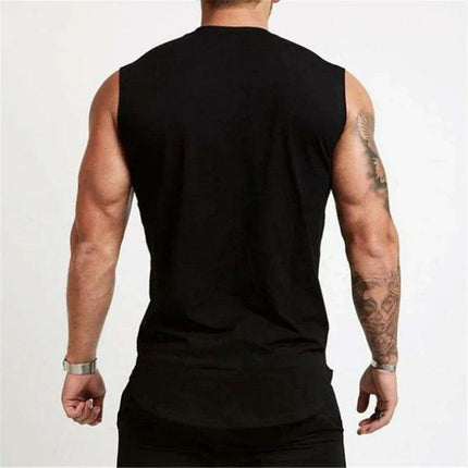 Men's V Neck Cotton Muscle Tank Top - Sleeveless Gym Wear for Bodybuilding and Fitness - Très Elite