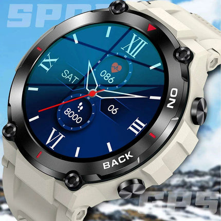 Men's Waterproof Fitness GPS Smartwatch with Advanced Health Monitoring and Long Battery Life - Très Elite