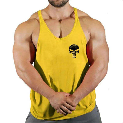 Men's Y-Back Sleeveless Gym Tank - Essential Workout Vest for Bodybuilders and Lifters - Très Elite