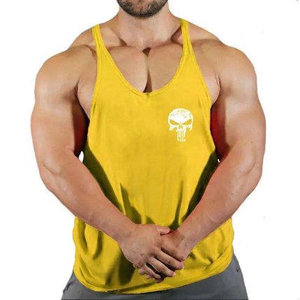 Men's Y-Back Sleeveless Gym Tank - Essential Workout Vest for Bodybuilders and Lifters - Très Elite