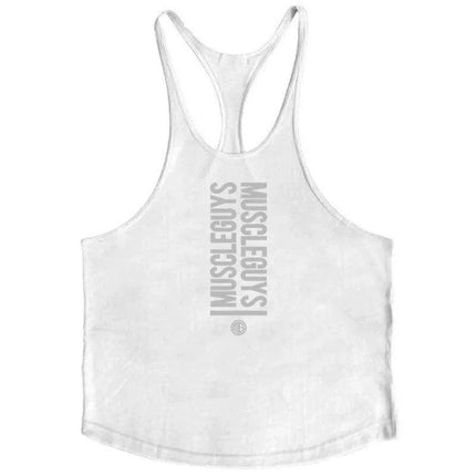 Men's Y-Back Sleeveless Muscle Tank - Performance Fitness Stringer Vest for Bodybuilding - Très Elite