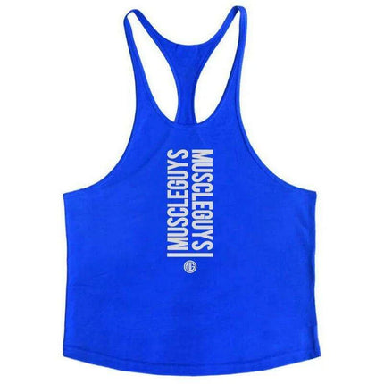 Men's Y-Back Sleeveless Muscle Tank - Performance Fitness Stringer Vest for Bodybuilding - Très Elite