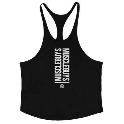 Men's Y-Back Sleeveless Muscle Tank - Performance Fitness Stringer Vest for Bodybuilding - Très Elite
