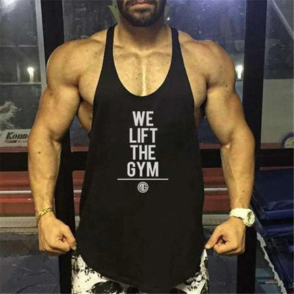 Men's Y-Back Sleeveless Muscle Tank - Performance Fitness Stringer Vest for Bodybuilding - Très Elite