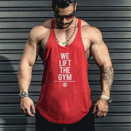Men's Y-Back Sleeveless Muscle Tank - Performance Fitness Stringer Vest for Bodybuilding - Très Elite