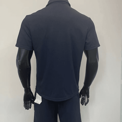 Men's lapel polo shirt short-sleeved T-shirt pocket decoration shorts two-piece set - Très Elite
