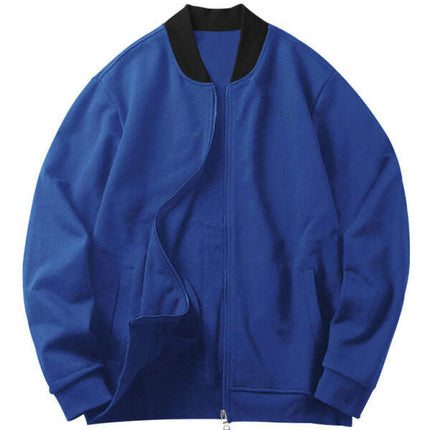 Men's new casual solid color baseball collar jacket suit - Très Elite