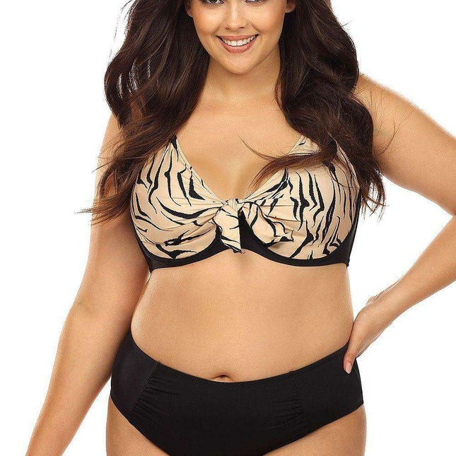 Mesh-Enhanced Support Two-Piece Swimsuit by Lorin