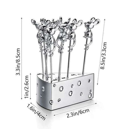 Mice Fruitpicks Stainless Steel - Très Elite