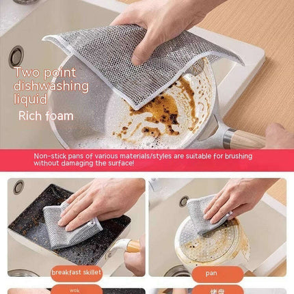 Microfiber Steel Wire Cleaning Cloths for Kitchen Dishes - Très Elite