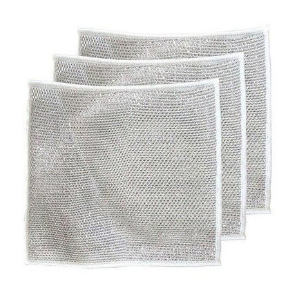 Microfiber Steel Wire Cleaning Cloths for Kitchen Dishes - Très Elite