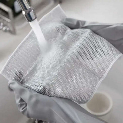 Microfiber Steel Wire Cleaning Cloths for Kitchen Dishes - Très Elite